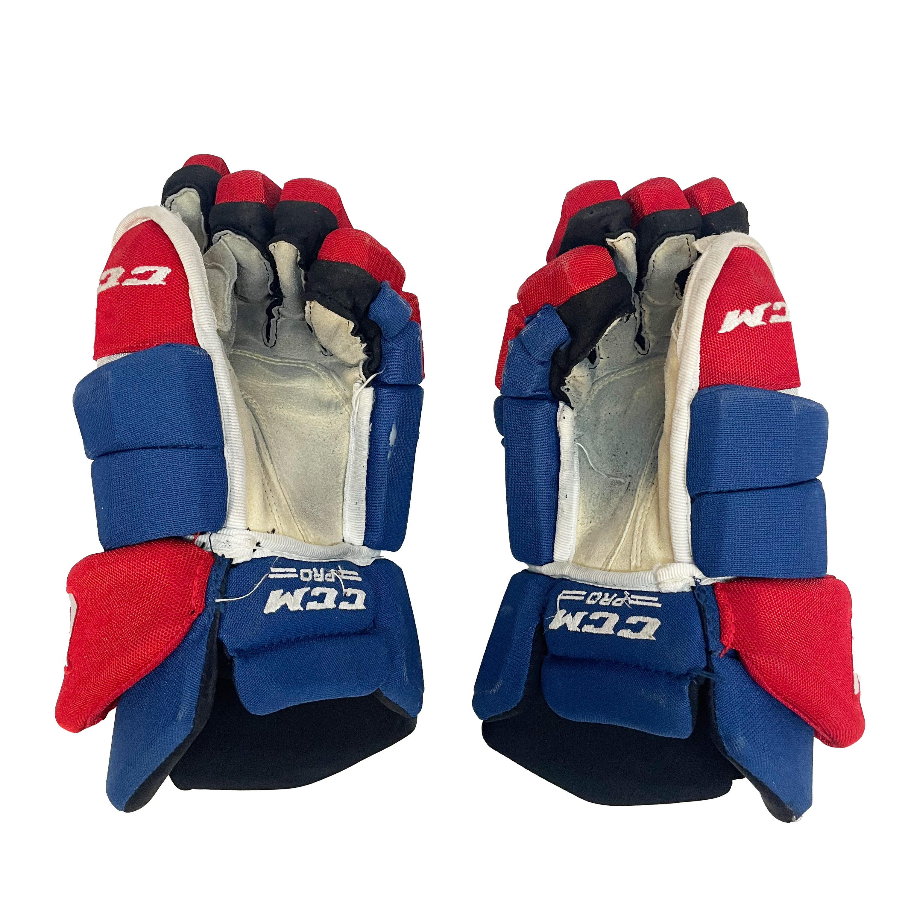 CCM HGTKXP - Gant de hockey d'occasion NHL Pro Stock - Canadiens de Montréal (bleu/blanc/rouge)